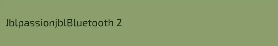 JblpassionjblBluetooth 2